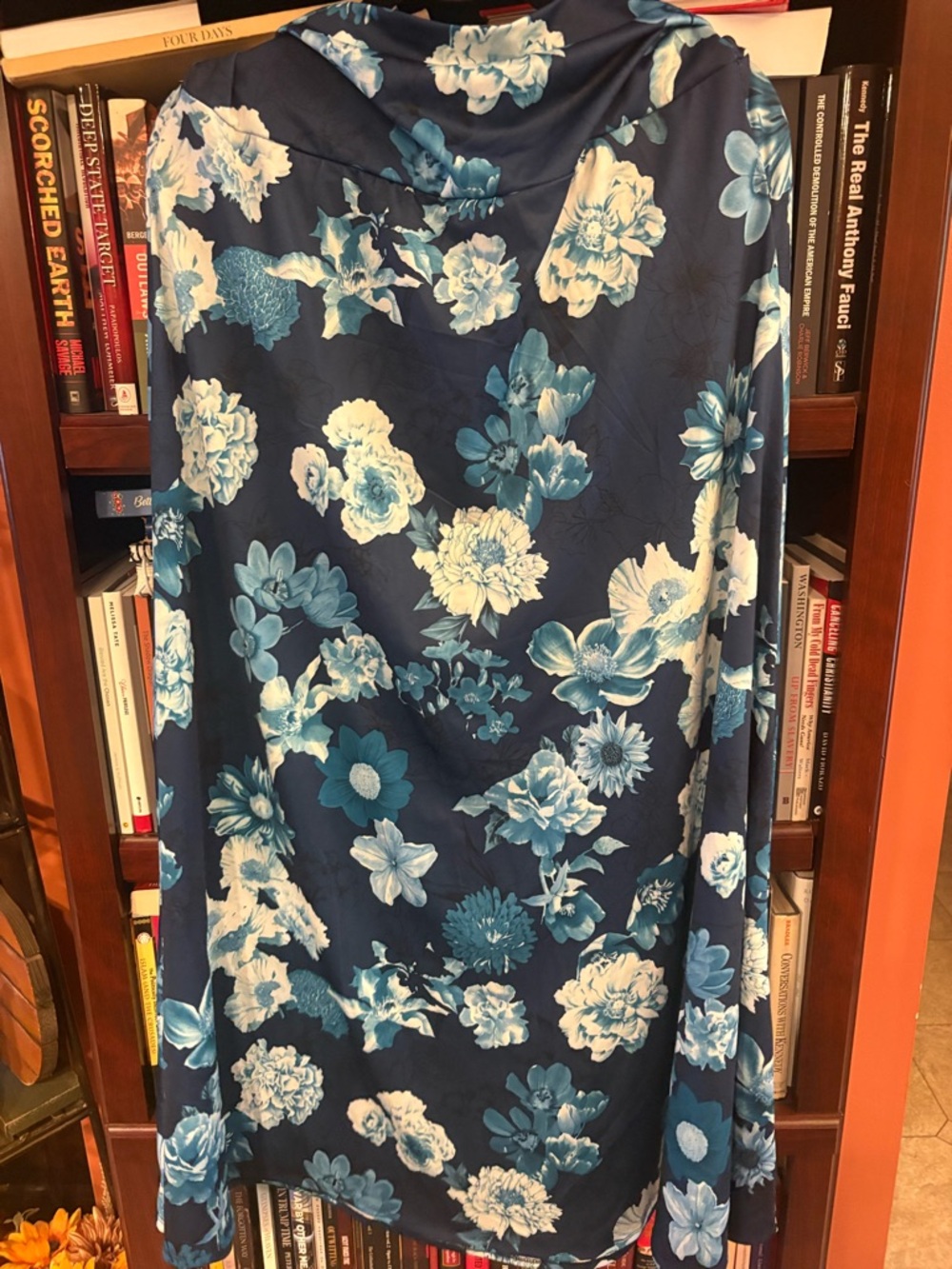LuLaRoe Blue and white Floral Maxi Skirt